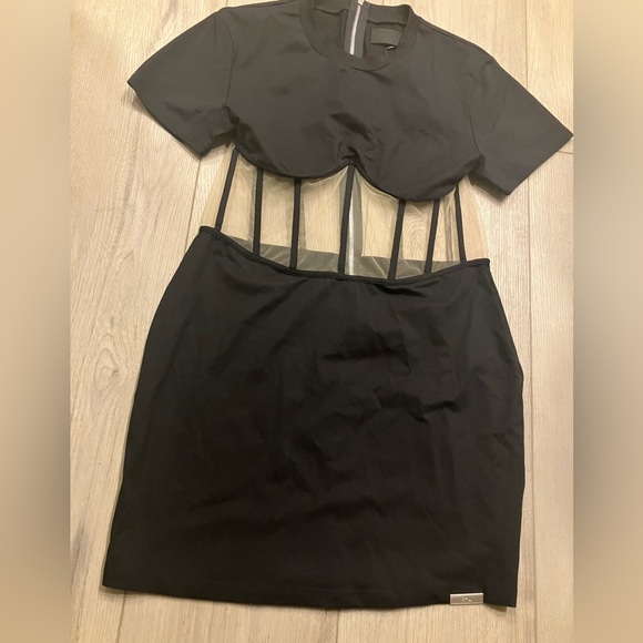Black Mesh Cutout Dress NWT - Picture 3 of 6
